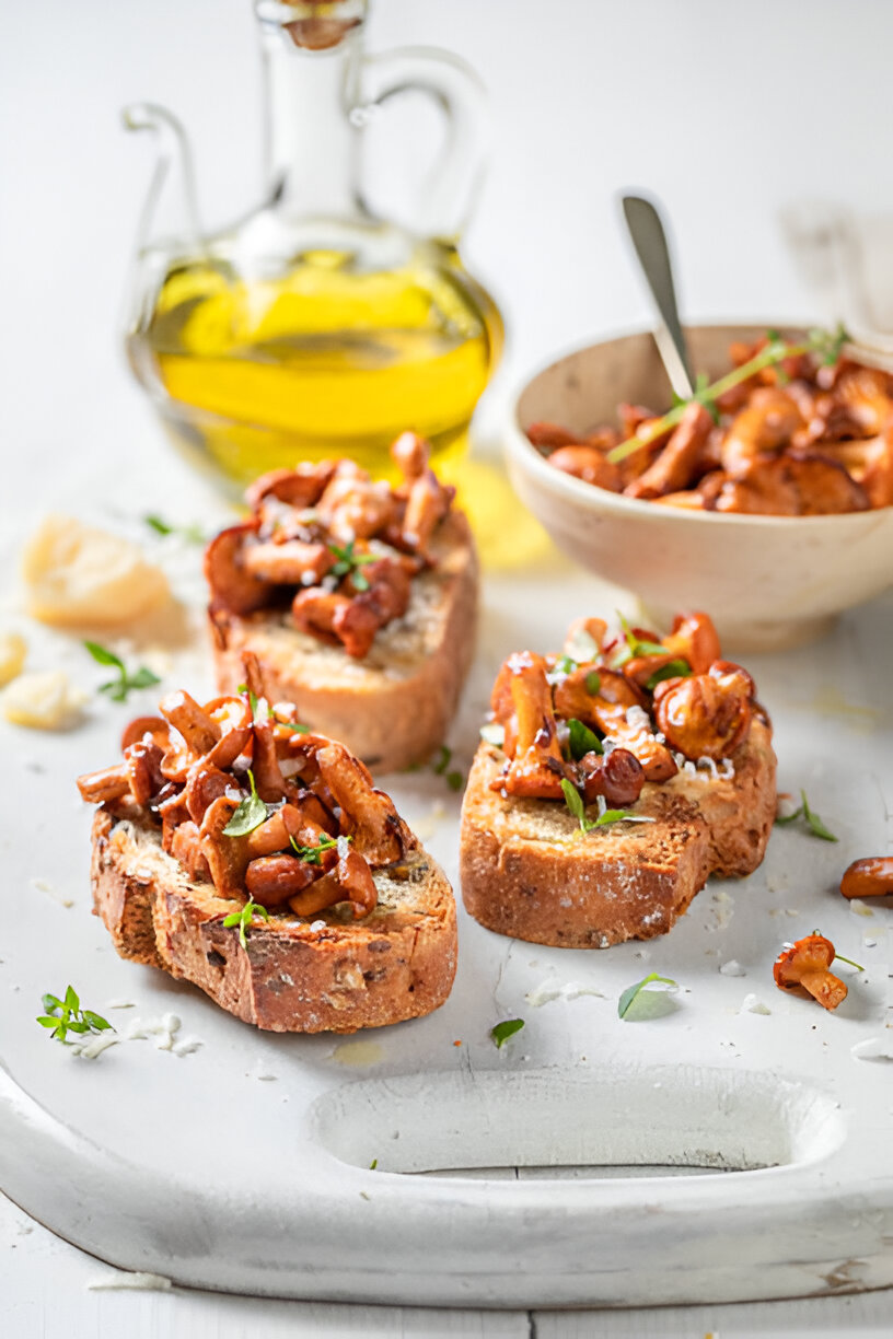 Kukeseene bruschetta